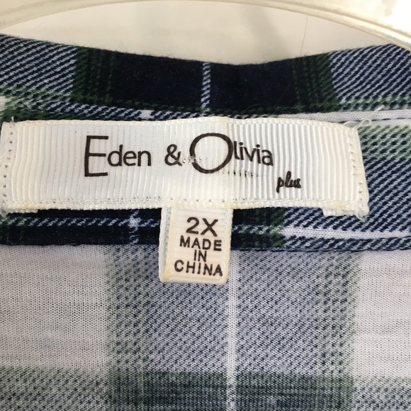 Plaid brushed cotton button down - Picture 2 of 5